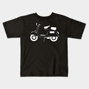 Vespa VBB White Outline Kids T-Shirt